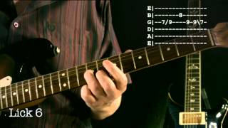 Easy A minor Blues Licks Lesson [upl. by Collette]