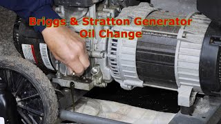 How To Change The Oil On A Briggs amp Stratton Generator [upl. by Ayocal]