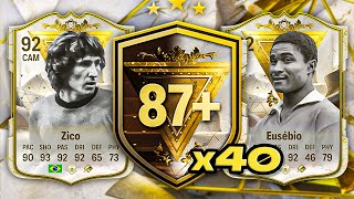 40x 87 BASE OR CENTURIONS ICON PACKS 🥳 FC 24 Ultimate Team [upl. by Judas687]