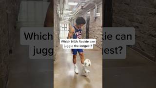 Which NBA rookie has the best juggling skills ⚽️ [upl. by Schubert]