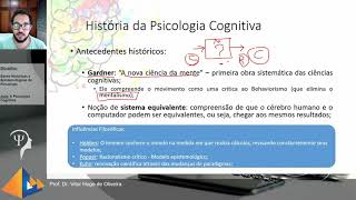 Aula A Psicologia Cognitiva  Parte 1 [upl. by Jeffry]