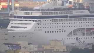 MSC Lirica Cruise Ship Docking in Haifa Israel Port [upl. by Jerusalem]