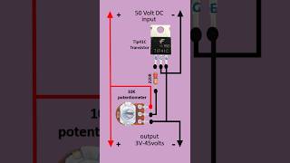 Voltage regulator circuit  0 to 50V DC variable power supply trending shortsvoltageregulator [upl. by Kerry]