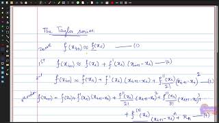 Computational Physics  Taylor Series  MSc SASTRA Lecture22 [upl. by Hanway838]