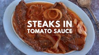 Steaks in tomato sauce  Food From Portugal [upl. by Carmelo]