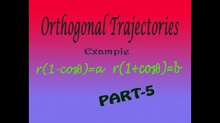 VTU Engineering Maths 1 orthogonal trajectory r1cosθa amp r1cosθb example [upl. by Inilahs]