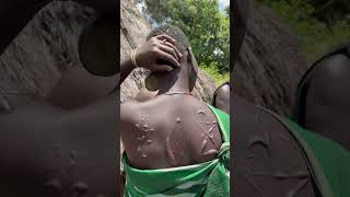 Mursi tribe bodi scarification shorts ethiopia omovalley omoregiontours omoriver shortvideo [upl. by Euqnimod]