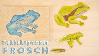 Montessori Material kosmische Erziehung Schichtpuzzle Frosch [upl. by Hadwyn]