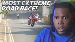 American Reacts To the Most EXTREME Road Race Isle Of Man TT [upl. by Ahsenid273]