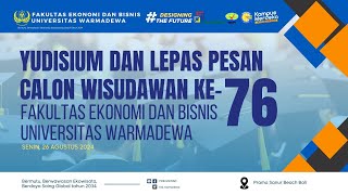 YUDISIUM DAN LEPAS PESAN CALON WISUDAWAN KE76 FEB UNWAR [upl. by Thant]