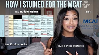 how i studied for the MCAT 2024 FREE kaplan books study schedule  more [upl. by Eppillihp]