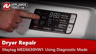 Maytag Dryer MED6630HW1  Diagnostic Mode Error Codes [upl. by Arline]