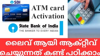 SBI new ATM card activation malayalam  sbi atm pin generation  how to activate new SBI atm card [upl. by Imogene]