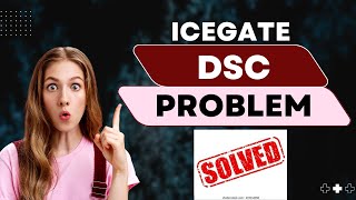 ICEGATE DSC Problem solution [upl. by Darra]