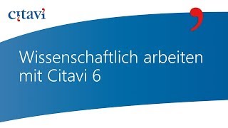 17 Erstellen Sie Ihr erstes Citavi 6 Projekt für Ihre wissenschaftliche Arbeit [upl. by Ennoirb465]