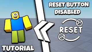 How To Disable The RESET Button  Roblox Studio 2024 [upl. by Brande]