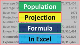 Population Projection Formula in Excel [upl. by Elisabetta847]