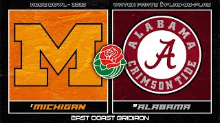 Michigan vs Alabama  Rose Bowl   Live  Play by Play amp Watch Party [upl. by Angeline]