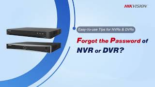 Easy to use Tips for NVRs amp DVRs — Forgot the Password of NVR or DVR [upl. by Oluap220]