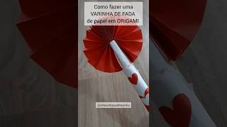 Como fazer uma VARINHA MÁGICA de papel em ORIGAMI para as CRIANÇAS  How to make a PAPER FAIRY WAND [upl. by Wil]