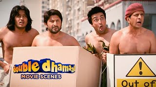 The Rise of Sanjay Dutt Fortune  Riteish Deshmukh and Arshad Warsi  Double Dhamaal Movie Scenes [upl. by Jenette]