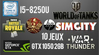 TEST i58250U  GTX 1050  8 GB RAM HP Pavilion 15bc403nf [upl. by Adnohsad117]