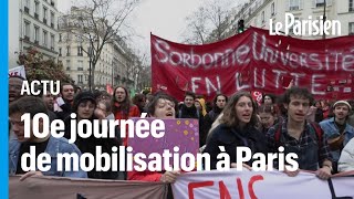 Réforme des retraites  des dizaines milliers de personnes à Paris et quelques incidents [upl. by Margarete]