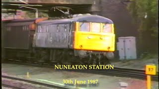 BR in the 1980s Nuneaton Station on 30th June 1987 [upl. by Huei]