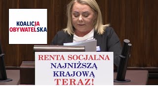 Iwona Hartwich  ustawa o rencie socjalnej [upl. by Ruberta]