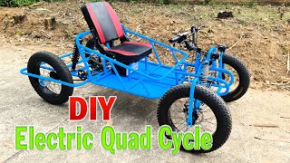 Build A Electric Quad Bike 750w 50kmh with Two Bicycle [upl. by Adym582]