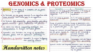 Genomics and Proteomics [upl. by Ajnek]