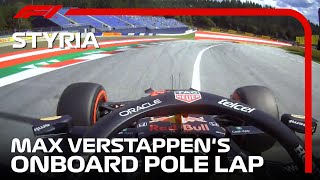 Max Verstappens Onboard Pole Lap  2021 Styrian Grand Prix  Pirelli [upl. by Diskson]