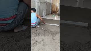 Mortar levelling for tile [upl. by Eilrebma]