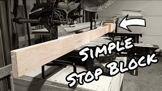 Simple Stop Block System for Miter Saws How to [upl. by Kort]