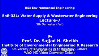 Lec 7 Water Supply amp Wastewater EngineeringEnE331 [upl. by Magavern]