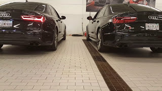 Audi S6 resonator delete vs non delete S6 2016 S6s [upl. by Mclyman]