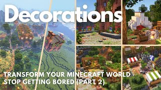 TINY BUILDS amp DECORATIONS  Beautify your Minecraft World  Beginners amp Advanced [upl. by Alecia277]