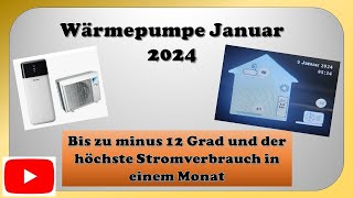 Verbrauch Wärmepumpe Januar 2024 [upl. by Eiuol]