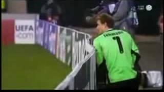 Soccer 7 Goalie Jens Lehmann of VfB Stuttgart Pees During G [upl. by Casteel469]