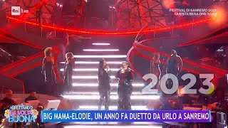 Big MamaElodie un anno fa duetto da urlo a Sanremo  La Volta Buona 09022024 [upl. by Blatt]