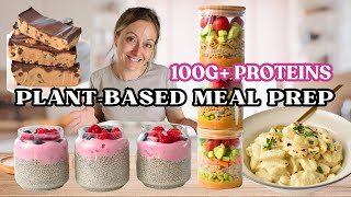 Easy Healthy PlantBased Meal Prep  100G Protein Daily [upl. by Umberto]