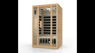 Kylin Luxury Carbon Fibre Heating Far Infrared Sauna 2 Person – 2B1 display [upl. by Sardella]