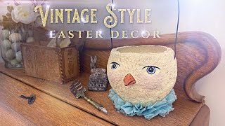 Vintage Style Paper Mache Easter Bucket Tutorial  DIY Spring Crafts  Easter Decorations  Crafting [upl. by Isla]