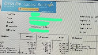 Newly joined IBPS PO Salary Slip  Canara Bank  Amrita Konar IBPS PO [upl. by Wendt]