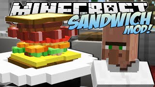 Minecraft  SANDWICH MOD The Tallest Sandwich in the World  Mod Showcase [upl. by Nnaacissej171]