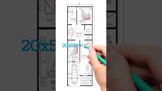 20x50 house plan 1000 video shorts shortvideo ytshorts houseplans housedesign house civil [upl. by Petrina]