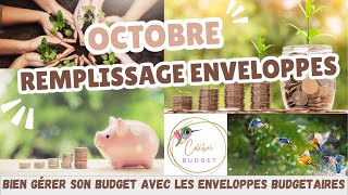 BUDGET OCTOBRE On remplit les enveloppes du mois [upl. by Assetak]