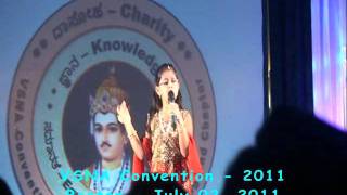 Saanika  Vachana and Movie Song  VSNA Convention 2011 Session 2 Kannada [upl. by Keynes]