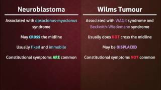 Neuroblastoma vs Wilms Tumour [upl. by Odraode]