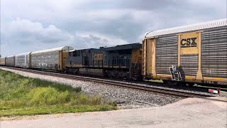 Very long CSX autorack with DPU [upl. by Rehoptsirhc]